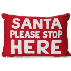 Santa Please Stop Here Christmas Cushion Cover Christmas Cushions|