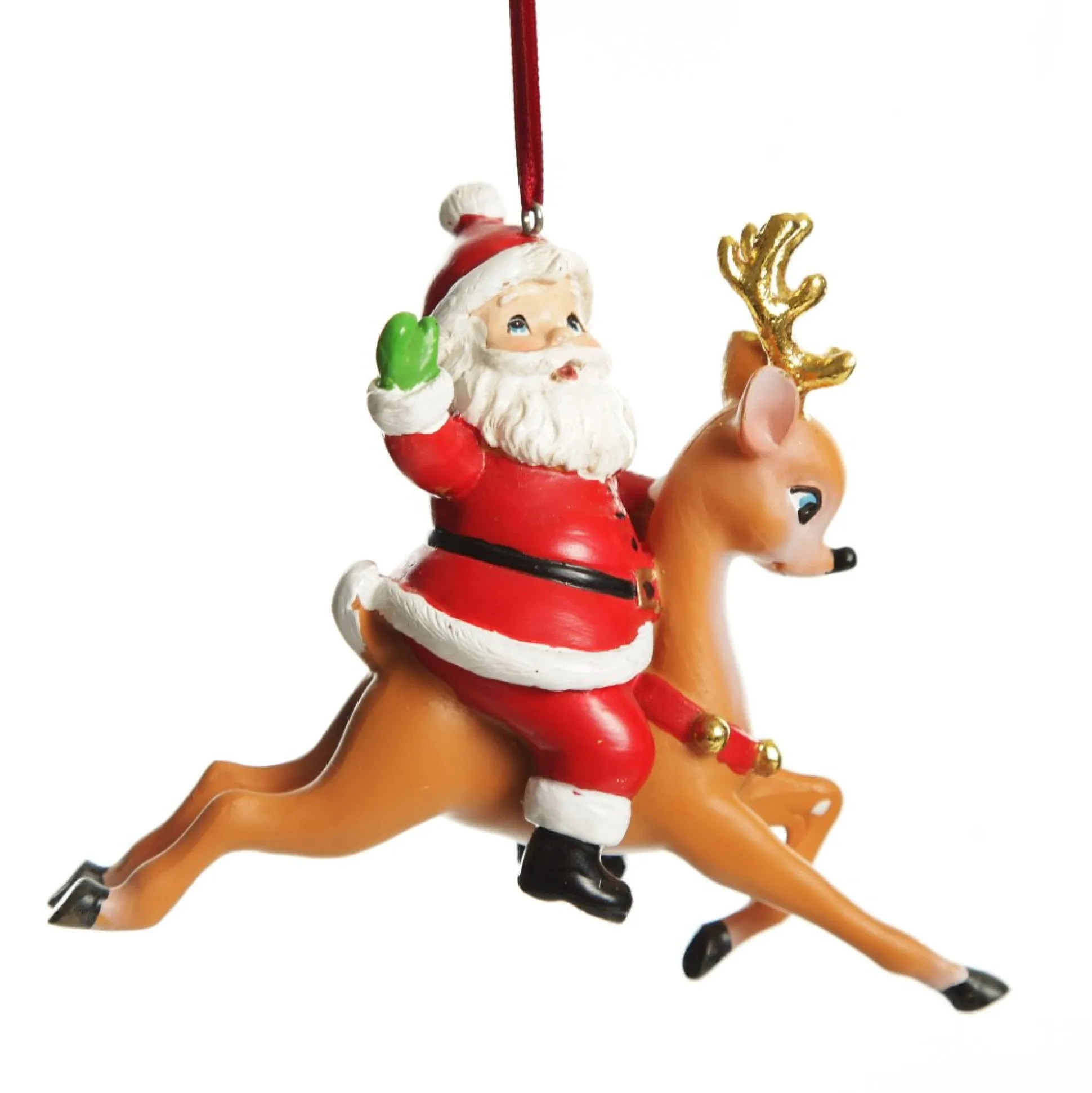 Santa Riding Bambi Hanging Christmas Decoration Christmas Tree Decorations|