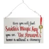 Santa's Magic Key Wood Plaque Christmas Plaques|