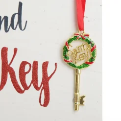 Santa's Magic Key Wood Plaque Christmas Plaques|