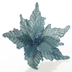 Seafoam Blue Burlap Flower Beach Decorations|