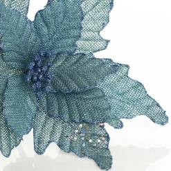 Seafoam Blue Burlap Flower Beach Decorations|