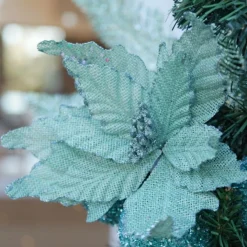 Seafoam Green Burlap Flower Beach Decorations|