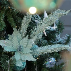 Seafoam Green Burlap Flower Beach Decorations|