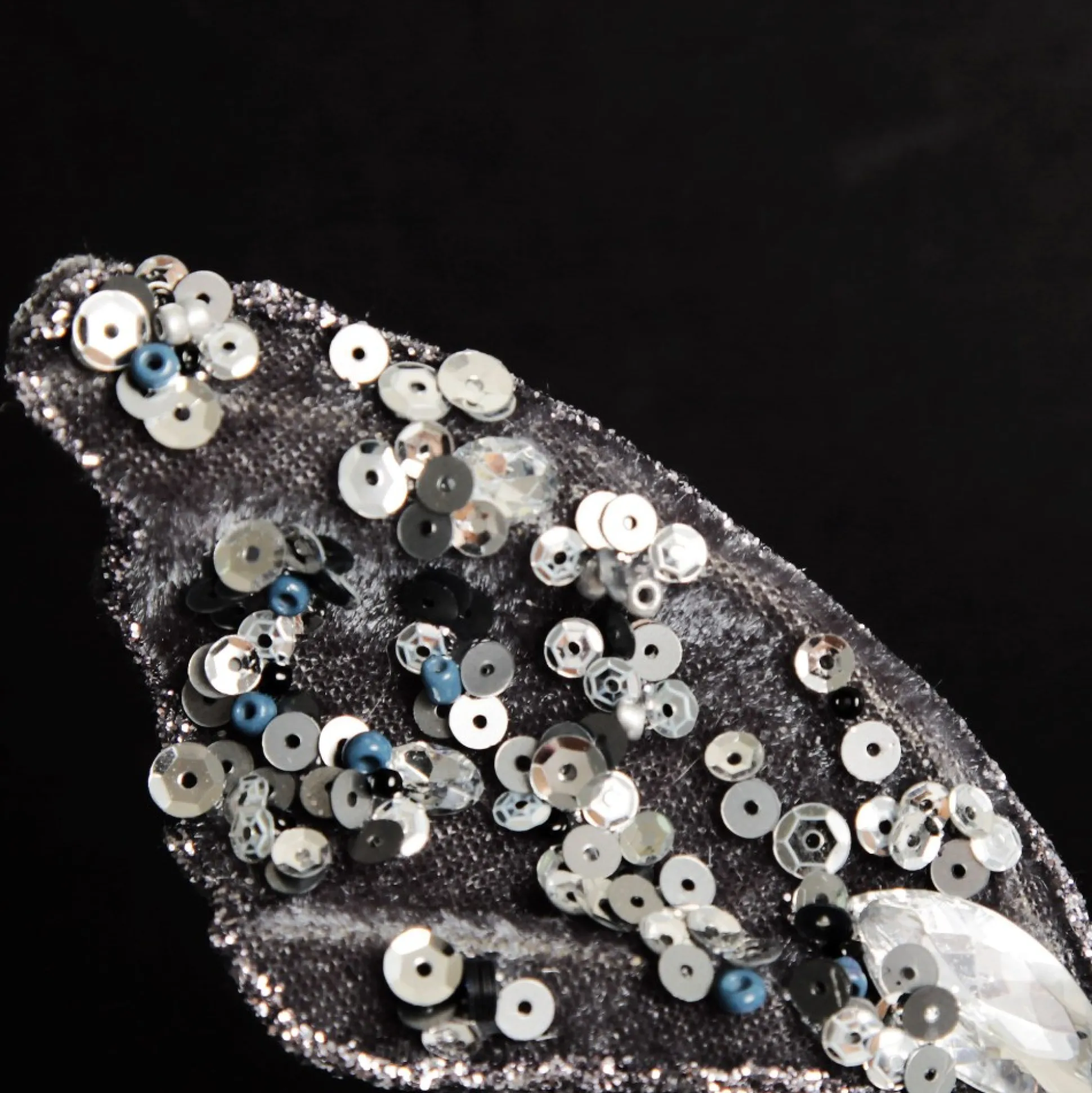 Shiny Blue Butterfly Clip with Sequin Embellishments Butterflies And Birds|