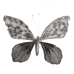 Shiny Blue Butterfly Clip with Sequin Embellishments Butterflies And Birds|