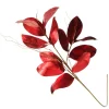 Shiny Red Magnolia Leaf Spray Christmas Sprays|