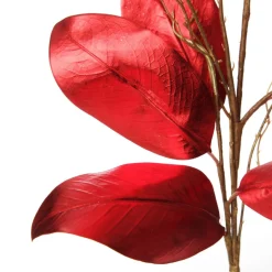 Shiny Red Magnolia Leaf Spray Christmas Sprays|
