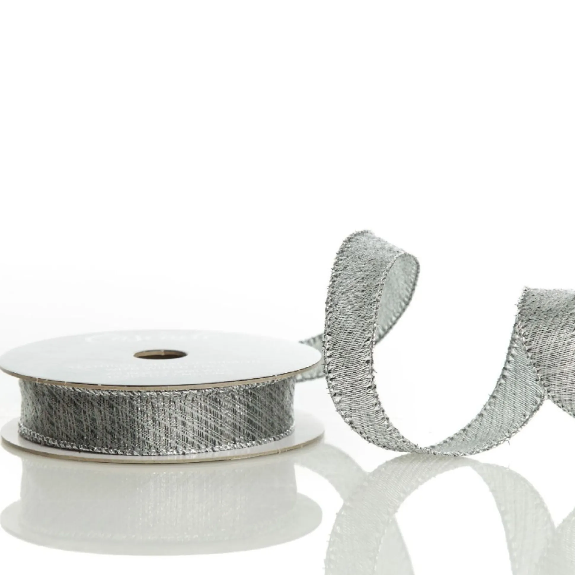 Silver & Grey Metallic Wired Ribbon Ribbons|