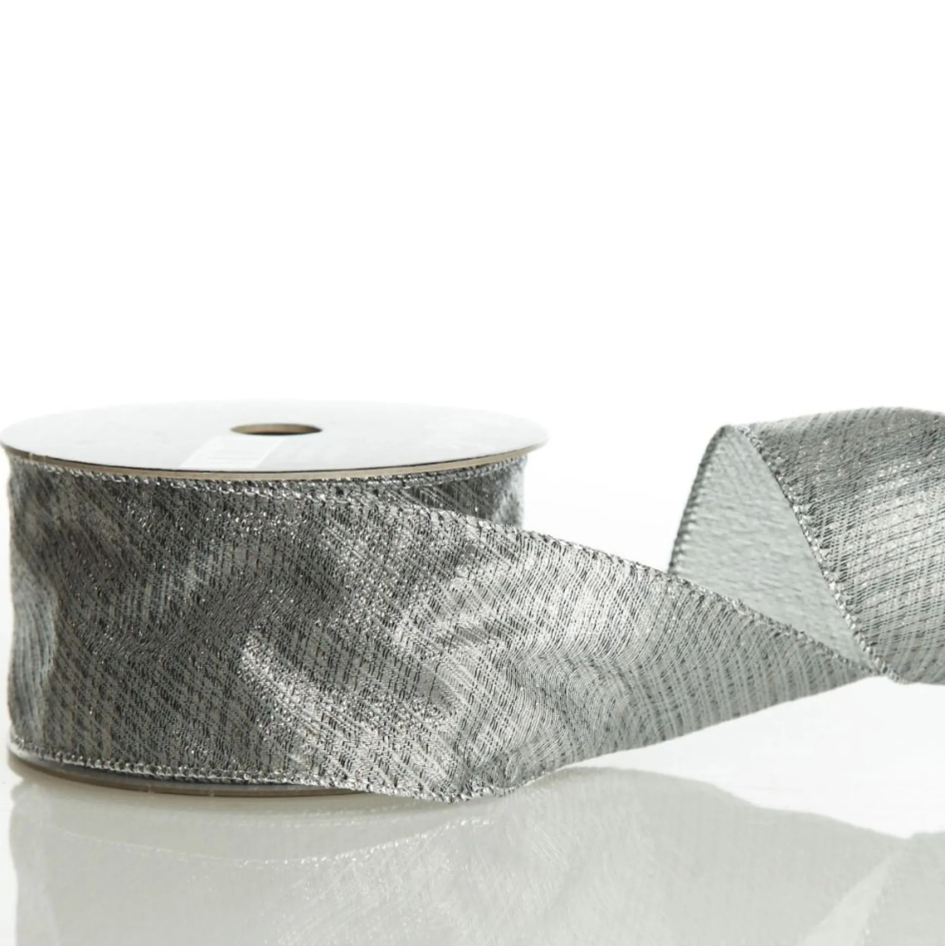 Silver & Grey Metallic Wired Ribbon Ribbons|