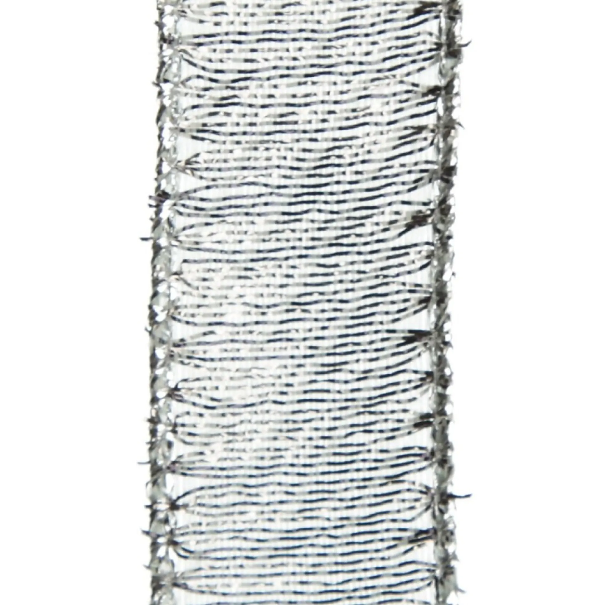 Silver & Grey Metallic Wired Ribbon Ribbons|