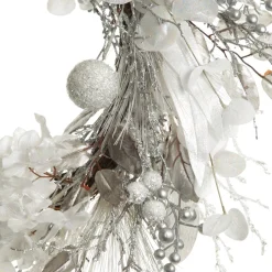 Silver and White Frost Christmas Wreath Christmas Wreaths|