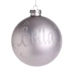 Silver Bling Monogram Christmas Bauble Glass Baubles|