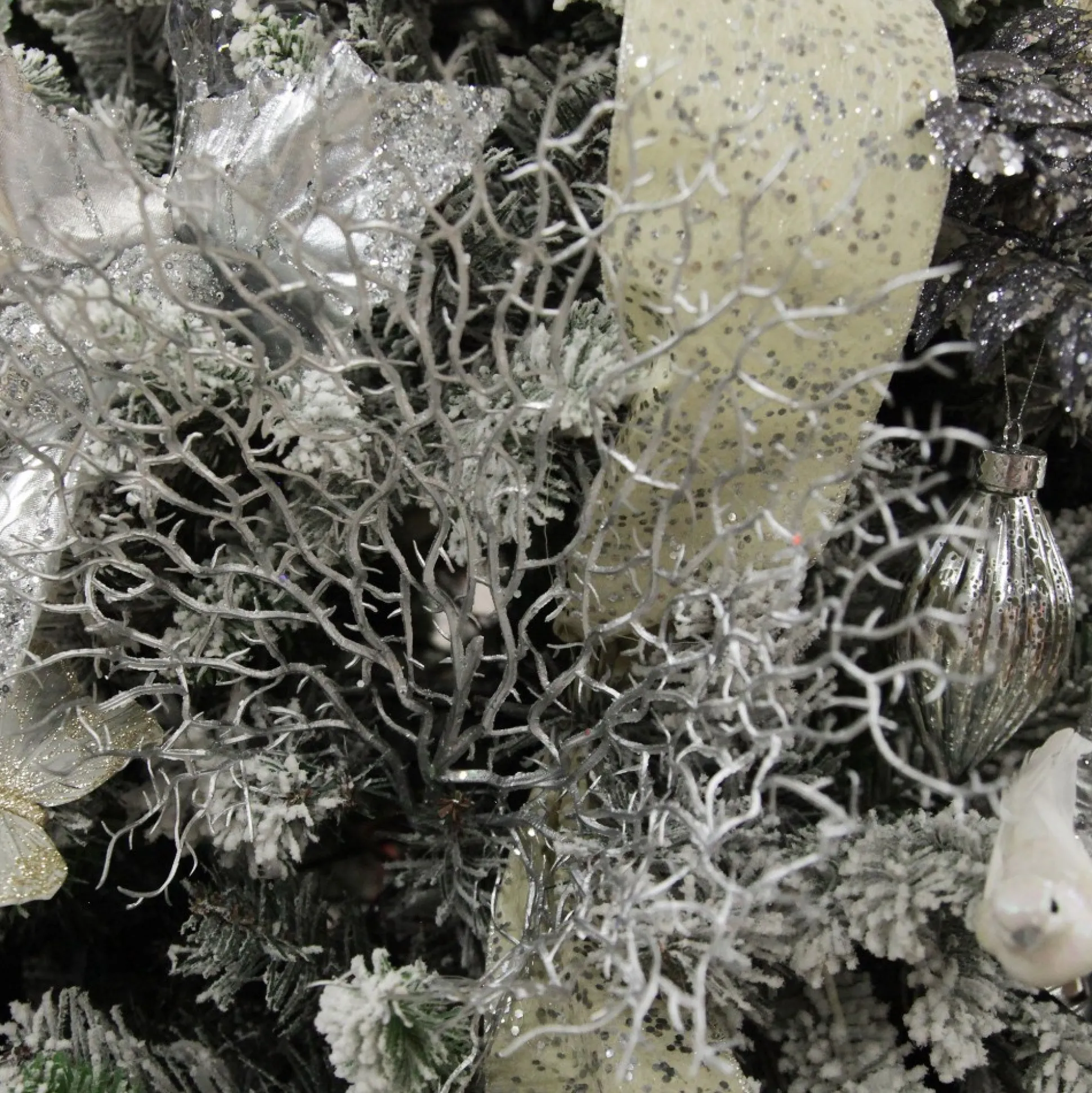 Silver Coral Fan Spray Christmas Sprays|