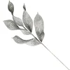 Silver Curved Leaf Glitter Spray Christmas Sprays|