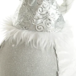 Silver Elf on Bauble Christmas Ornament Christmas Elves And Fairies|