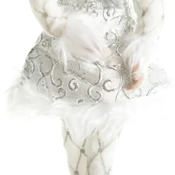 Silver Elf Sitting Christmas Ornament Christmas Elves And Fairies|