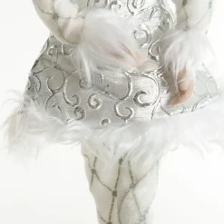 Silver Elf Sitting Christmas Ornament Christmas Elves And Fairies|