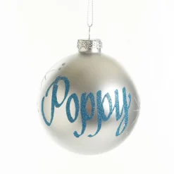 Silver Glass Personalised Christmas Bauble Personalised Baubles|