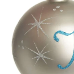 Silver Glass Personalised Christmas Bauble Personalised Baubles|