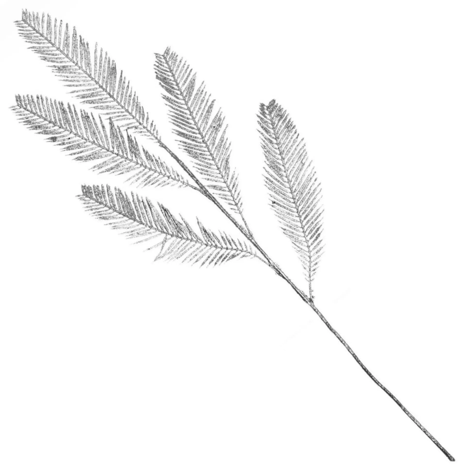 Silver Glitter Feather Spray Christmas Sprays|