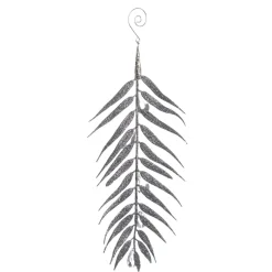 Silver Glitter Fern and Crystal Tree Decoration Christmas Tree Decorations|