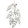 Silver Glitter Fern Tree Decoration with Mini Bells Christmas Tree Decorations|