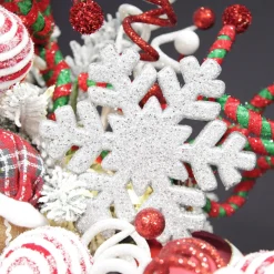 Silver Glitter Hanging Snowflake - Small Snowflakes And Stars|