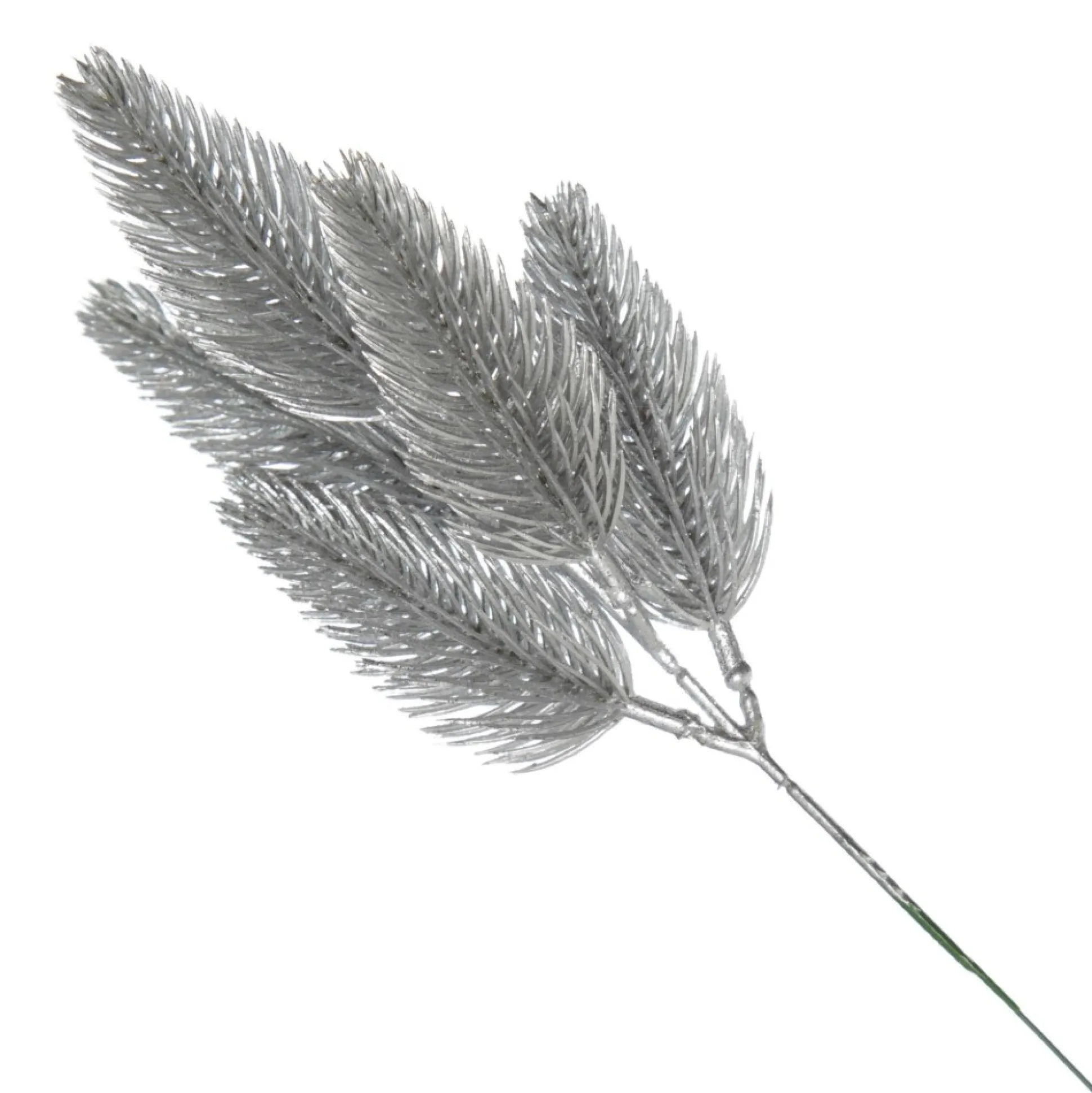 Silver Glitter Pine Bud Pick - Set of 2 Christmas Pick|
