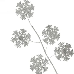 Silver Glitter Snowflake Christmas Spray Christmas Tree Picks|