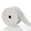 Silver Glitter Wired Christmas RIbbon - 6.5cm Ribbons|