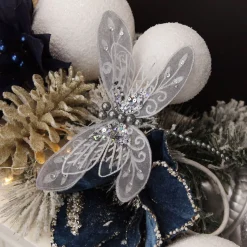 Silver Grey Dragonfly Clip Decoration Butterflies And Birds|