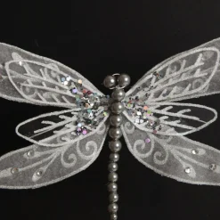 Silver Grey Dragonfly Clip Decoration Butterflies And Birds|