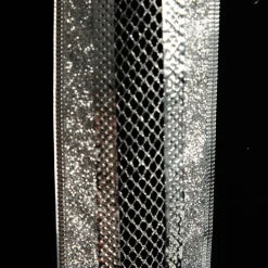 Silver Mesh and Glitter Edge Wired Christmas Ribbon Ribbons|