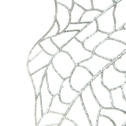 Silver Mesh Palm Leaf Christmas Sprays|