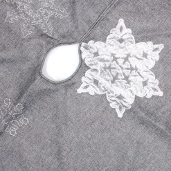 Silver Snowflake Christmas Tree Skirt Christmas Tree Skirts|