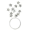 Silver Star Napkin Rings - Pack of 4 Christmas Table Decor|