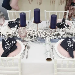 Silver Star Napkin Rings - Pack of 4 Christmas Table Decor|