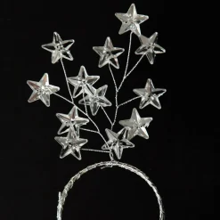 Silver Star Napkin Rings - Pack of 4 Christmas Table Decor|