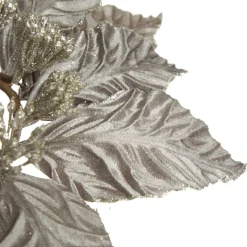 Silver Velour Poinsettia Candle Wreath Christmas Candles And Scents|