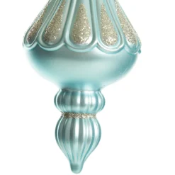 Sky Blue Christmas Finial Decoration Finials And Drops|