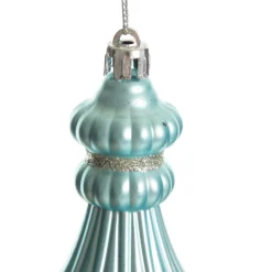 Sky Blue Christmas Finial Decoration Finials And Drops|