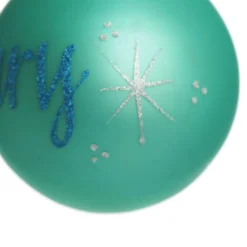 Sky Blue Glass Personalised Christmas Bauble Personalised Baubles|