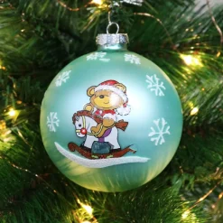 Sky Blue Rocking Horse Christmas Bauble Personalised Baubles|