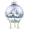 Sky Blue Winter Church Christmas Bauble Personalised Baubles|