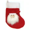 Small Felt Christmas Stocking with 3D Santa Childrens Stocking Stuffers|