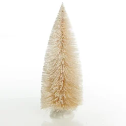 Small Ivory Bottle Brush Tree - Set of 2 Table Top Christmas Trees|