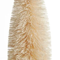 Small Ivory Bottle Brush Tree - Set of 2 Table Top Christmas Trees|