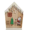 Small Plywood Winter Christmas Decorated House Open Box Christmas Craft Supplies|