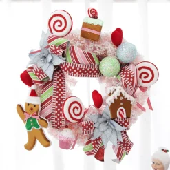 Snow Flocked Pink Fir Christmas Wreath Christmas Wreaths|